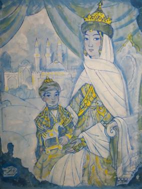 Ахмаров Ч.Г. Старинная фреска 1990