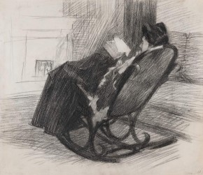 Портрет Н. И. Забелы-Врубель в кресле-качалке