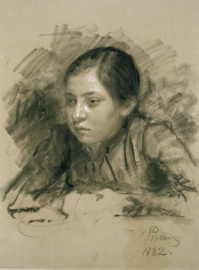 Портрет Веры Репиной в детстве
