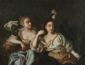 Portrait of Peter the Great’s Daughters Anna Petrovna and Elizabeth Petrovna