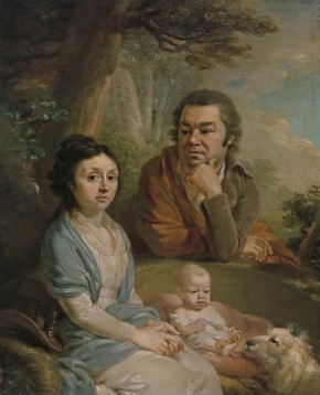 A Family Portrait. (Vasily Nebolsin, his Wife Avdotia, née Muromtseva, and Child?)
