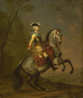 Portrait of the Grand Duke Peter Fyodorovich on a Horse