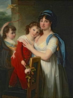 Portrait of Anna Muravyova-Apostol with her Son Mathew and her Daughter Catherine