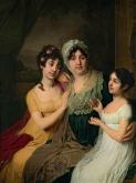 Portrait of Countess Anna Bezborodko and her Daughters Lyubov and Cleopatra