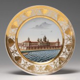 Тарелка с видом Александро-Невской Лавры