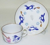 Чашка с блюдцем из детского комплекта «Сорока-белобока»