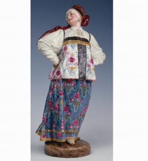 Woman from Saratov Province.  Statuette. Peoples of Russia Series
