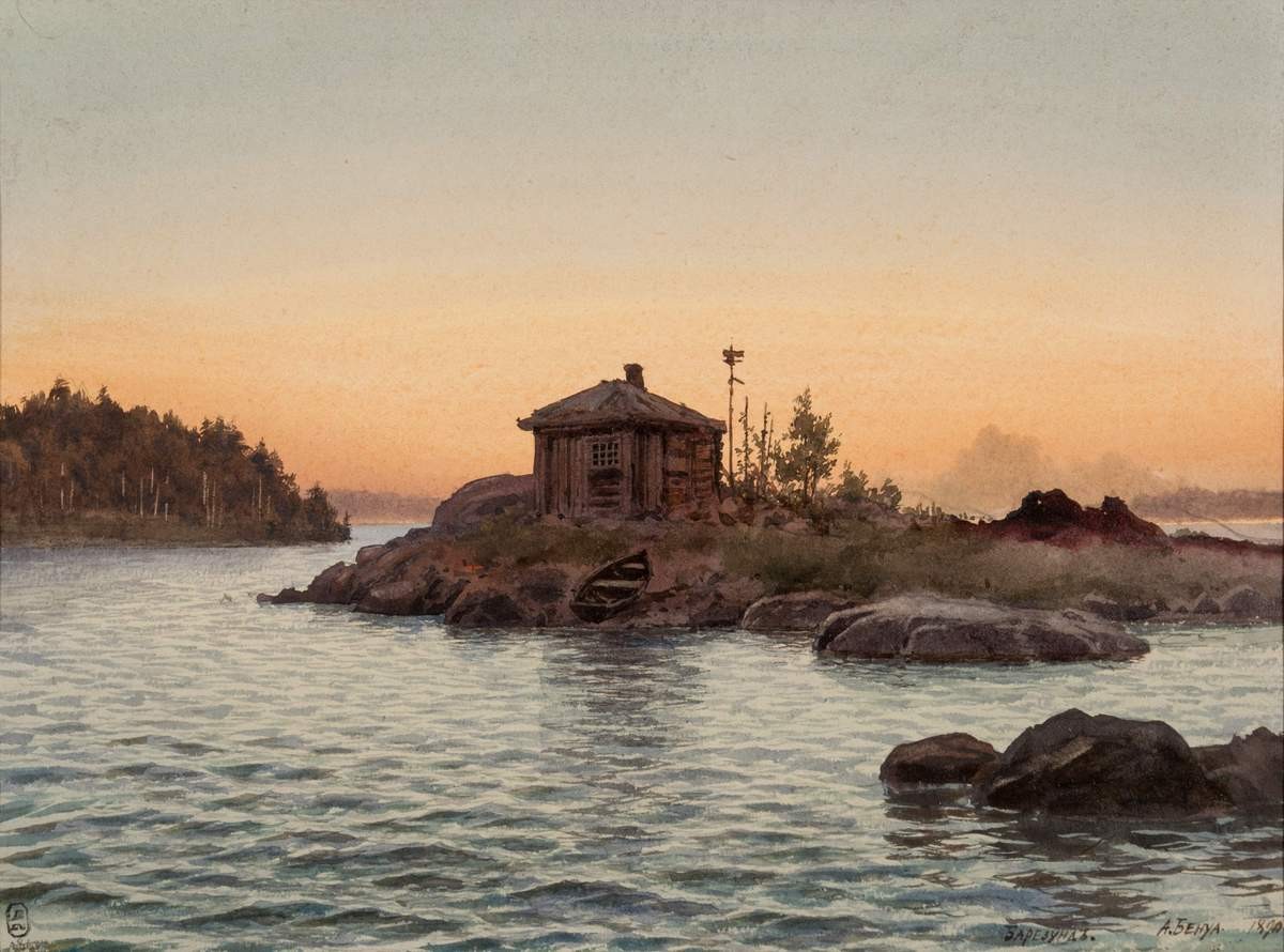 Вечер в Берёзунде, Albert Nikolayevitch Benois, 1890