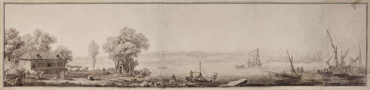 Город Херсон. Панорама со стороны Днепра от таможни, Mikhail Ivanov, 1780