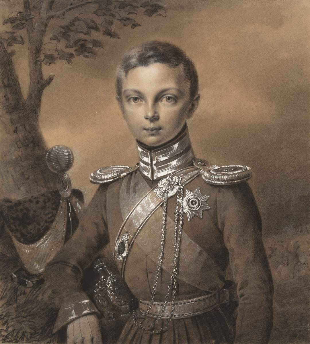 Портрет великого князя Александра Николаевича, Franz Krüger, 1832–1833