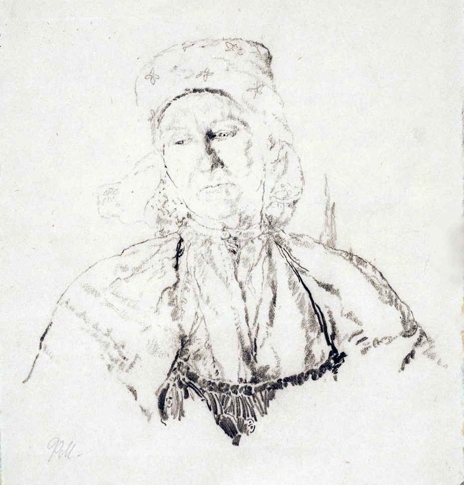 Крестьянка в сарафане, Filipp Malyavin, 1910s – early 1920s