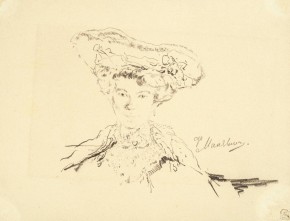 Портрет молодой женщины в шляпе (Н. Н. Малявина)