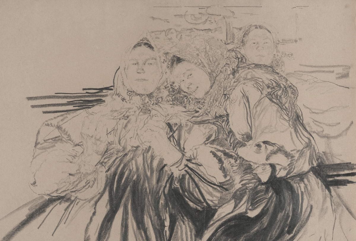 Девки, Filipp Malyavin, 1906
