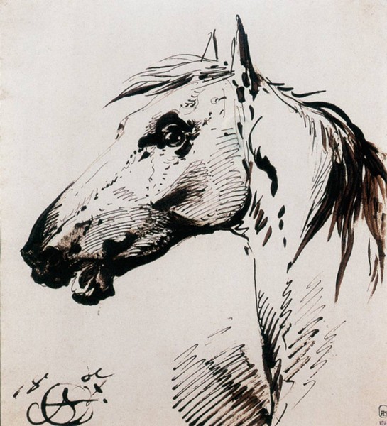 Орловский А. О..Голова лошади. 1807
