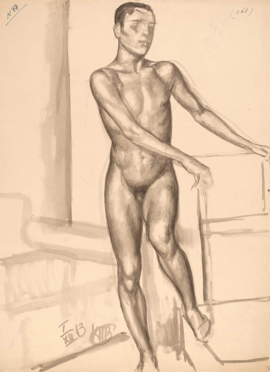 Юноша-натурщик, Kuzma Petrov-Vodkin, 1913
