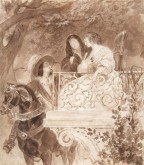 Две дамы на балконе и всадник