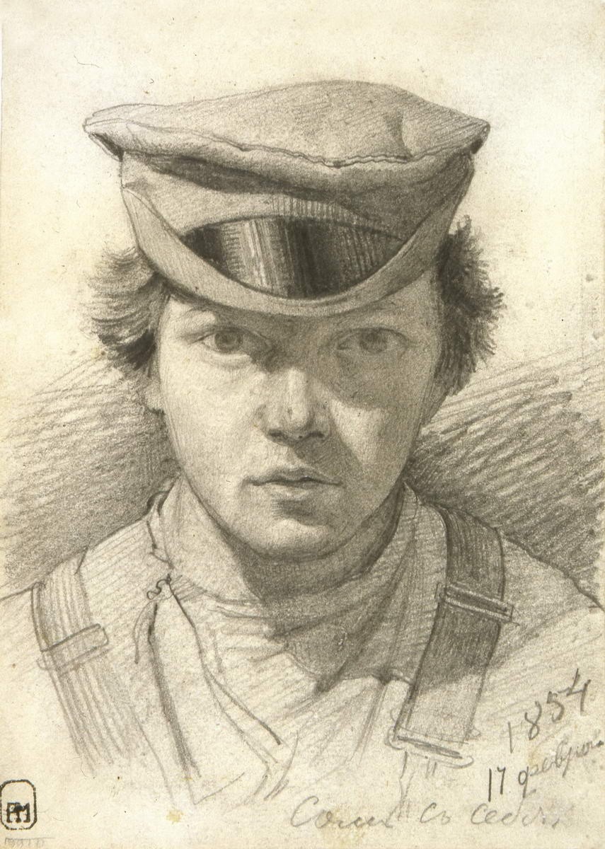 Автопортрет, Ivan Shishkin, 1854