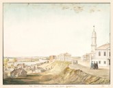 Г. Могилев. Вид башни городской ратуши, Алениных ворот и церкви Бернардинцев