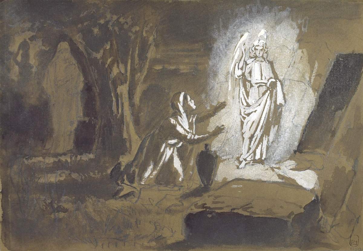 Жены мироносицы у гроба Христа, Vladimir Makovsky, second half of the 19th century (?)