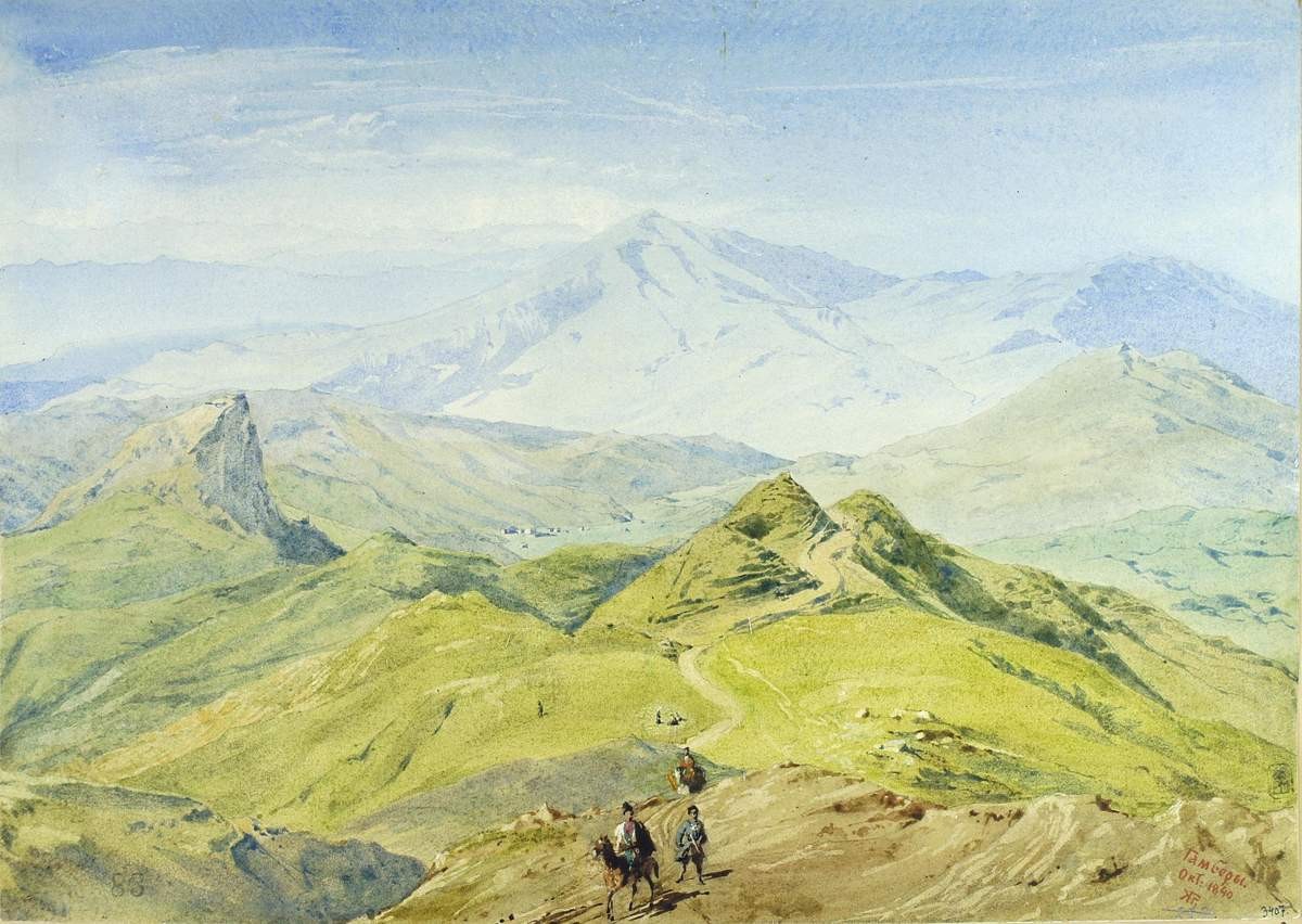 Гамборы. Дорога между Тифлисом и Телавом, Grigory Gagarin, 1840