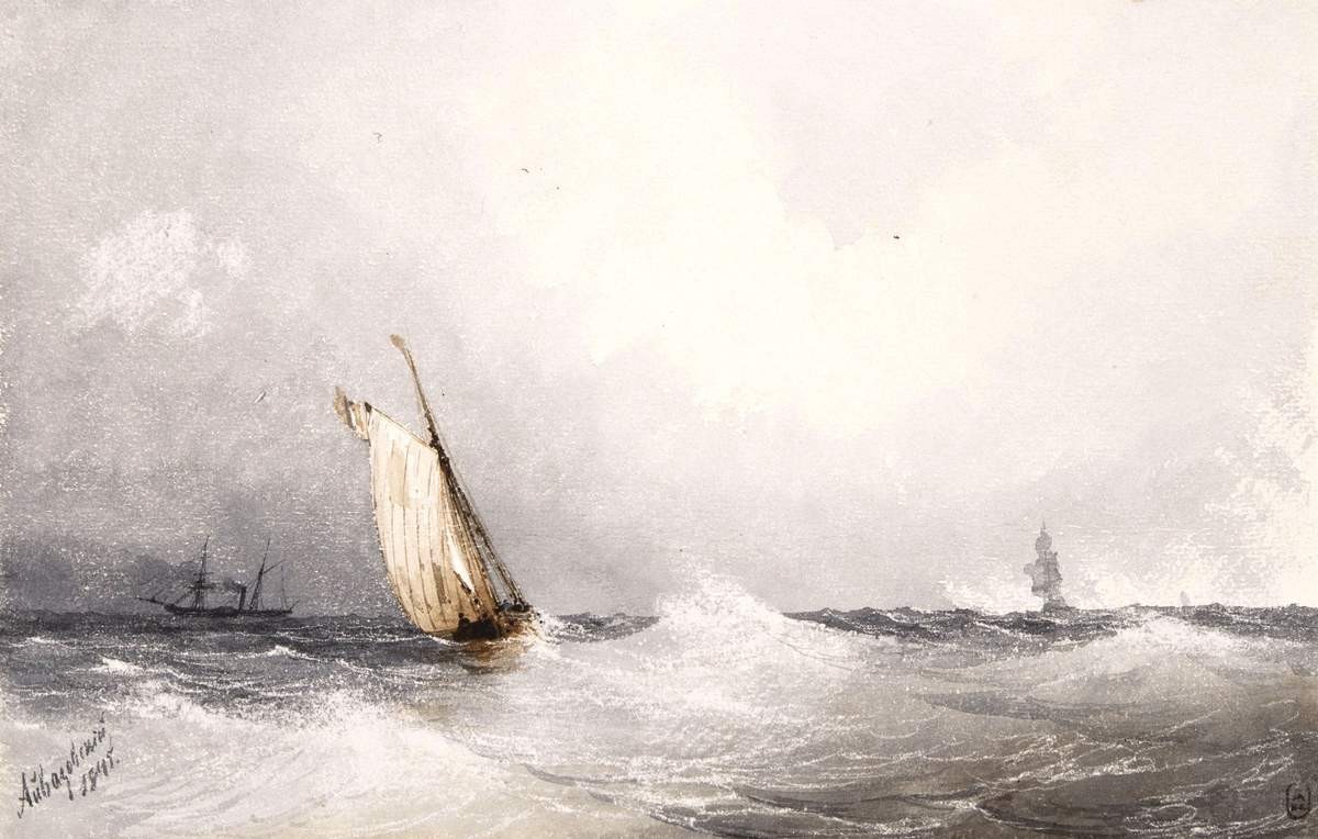 Черное море, Ivan Aivazovsky, 1845