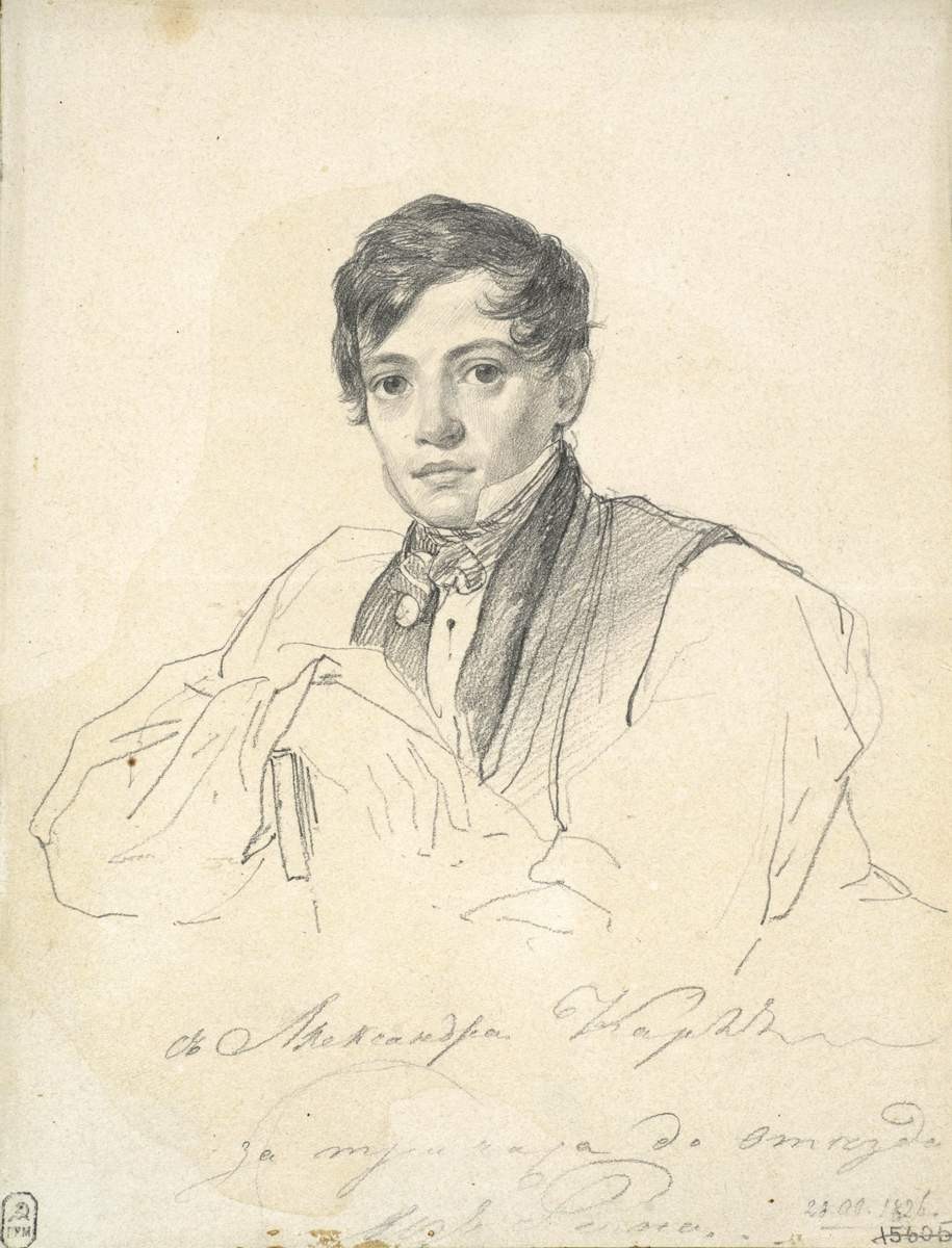 Портрет А. П. Брюллова, Karl Bryullov, 1826