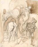 Всадник, сторонящийся от верблюда с поклажей (Уличная сцена в Константинополе)