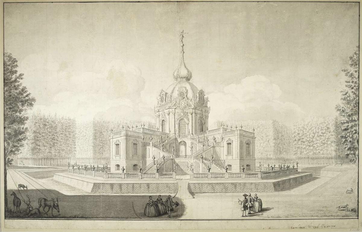 Охотничий павильон в Зверинце Царского Села, Mikhail Makhayev, 1755