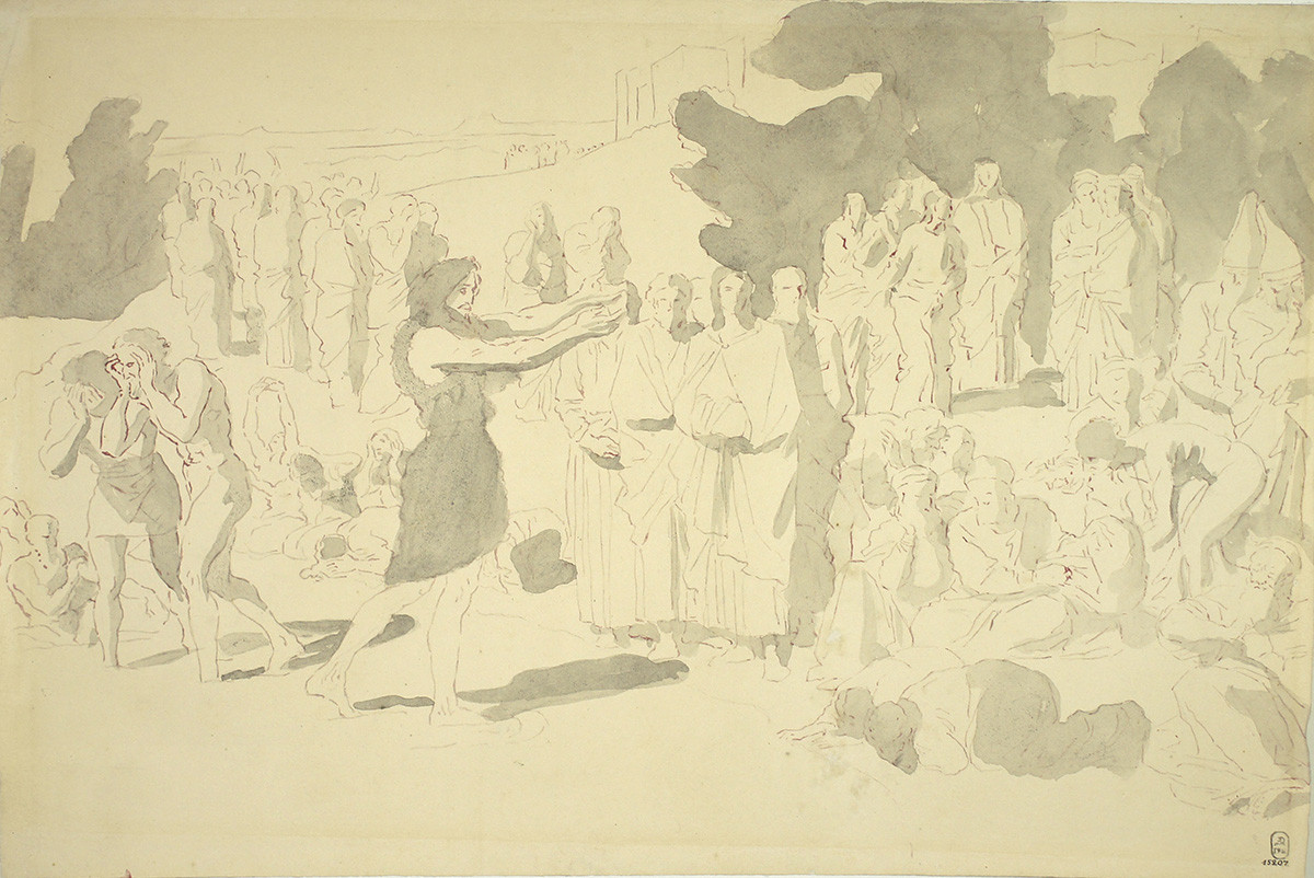 Проповедь Иоанна Крестителя, Alexander Ivanov, late 1840s – 1850s