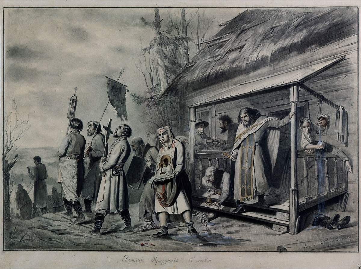 Сельский крестный ход на Пасхе, Vasily Perov, 1860