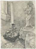 Still Life (Candlestick, Decanter and Drinking Glass)