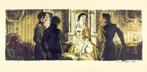 Иллюстрация к повести Л.Н. Толстого "Хаджи-Мурат". В гостиной дома С.М. Воронцова