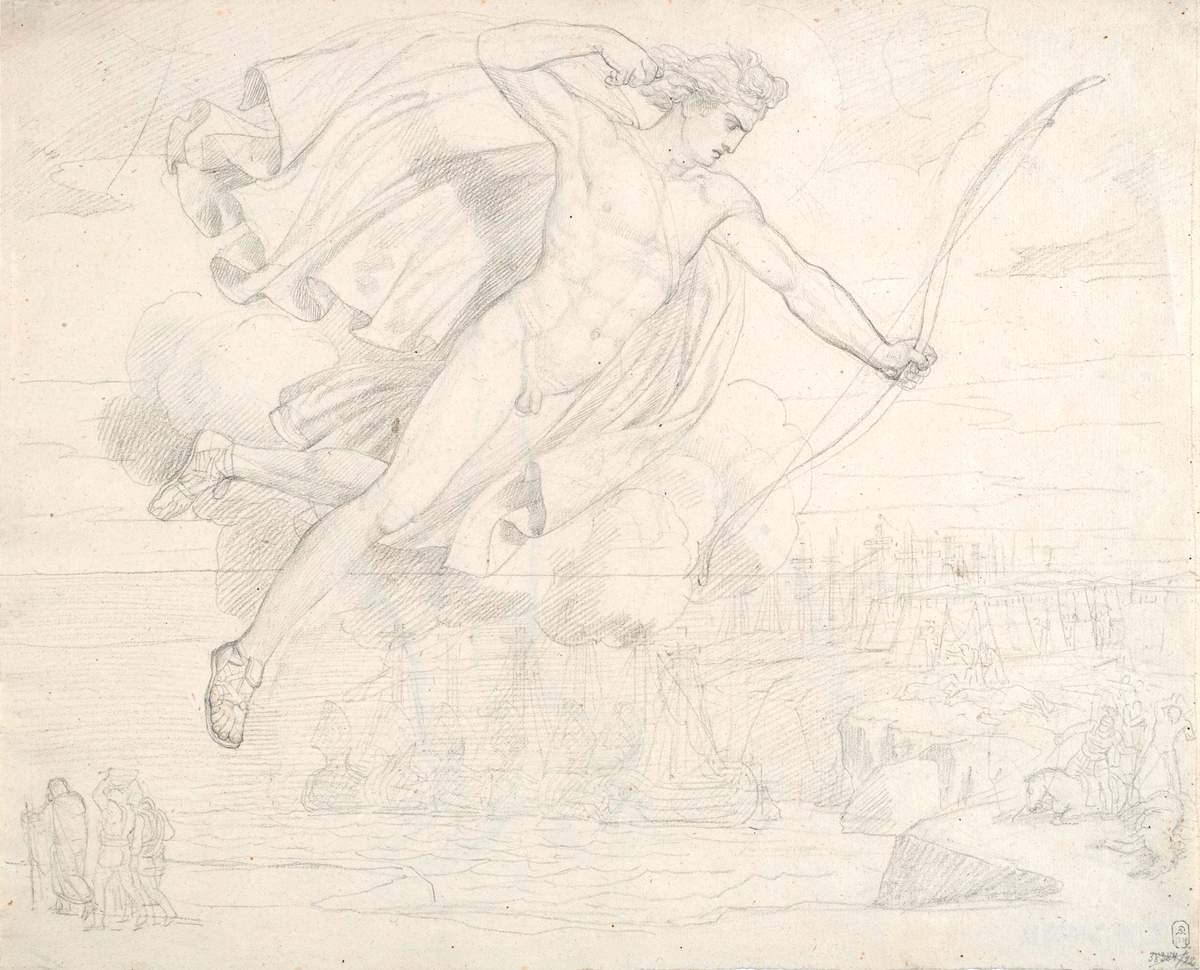 Покорение Трои (Аполлон, разящий ахейцев), Karl Bryullov, 1826–1833