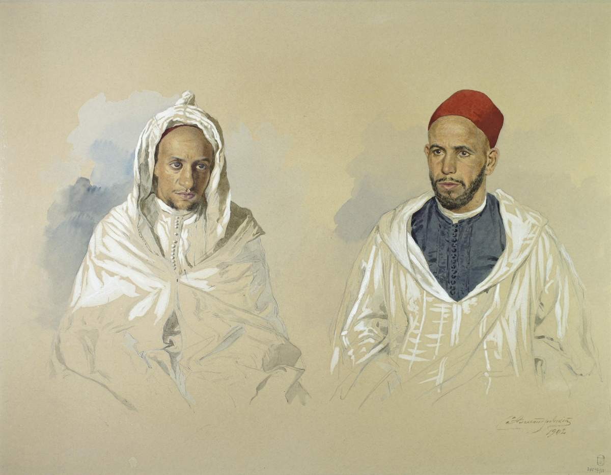 Служащие при посольстве. Два портрета, Stepan Alexandrovsky, 1902