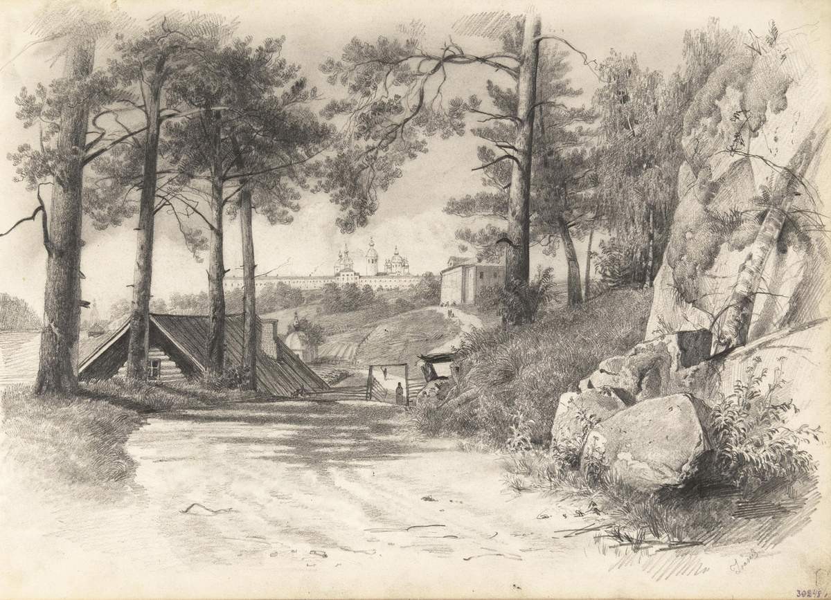 Валаамский монастырь. Общий вид главного скита, Fyodor Vasilyev, 1867