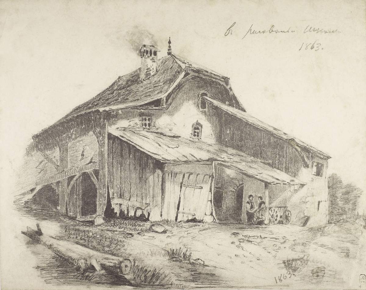 Деревенский дом, Fyodor Vasilyev, 1863
