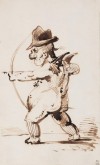 Джакомо Кваренги в виде амура, стреляющего из лука