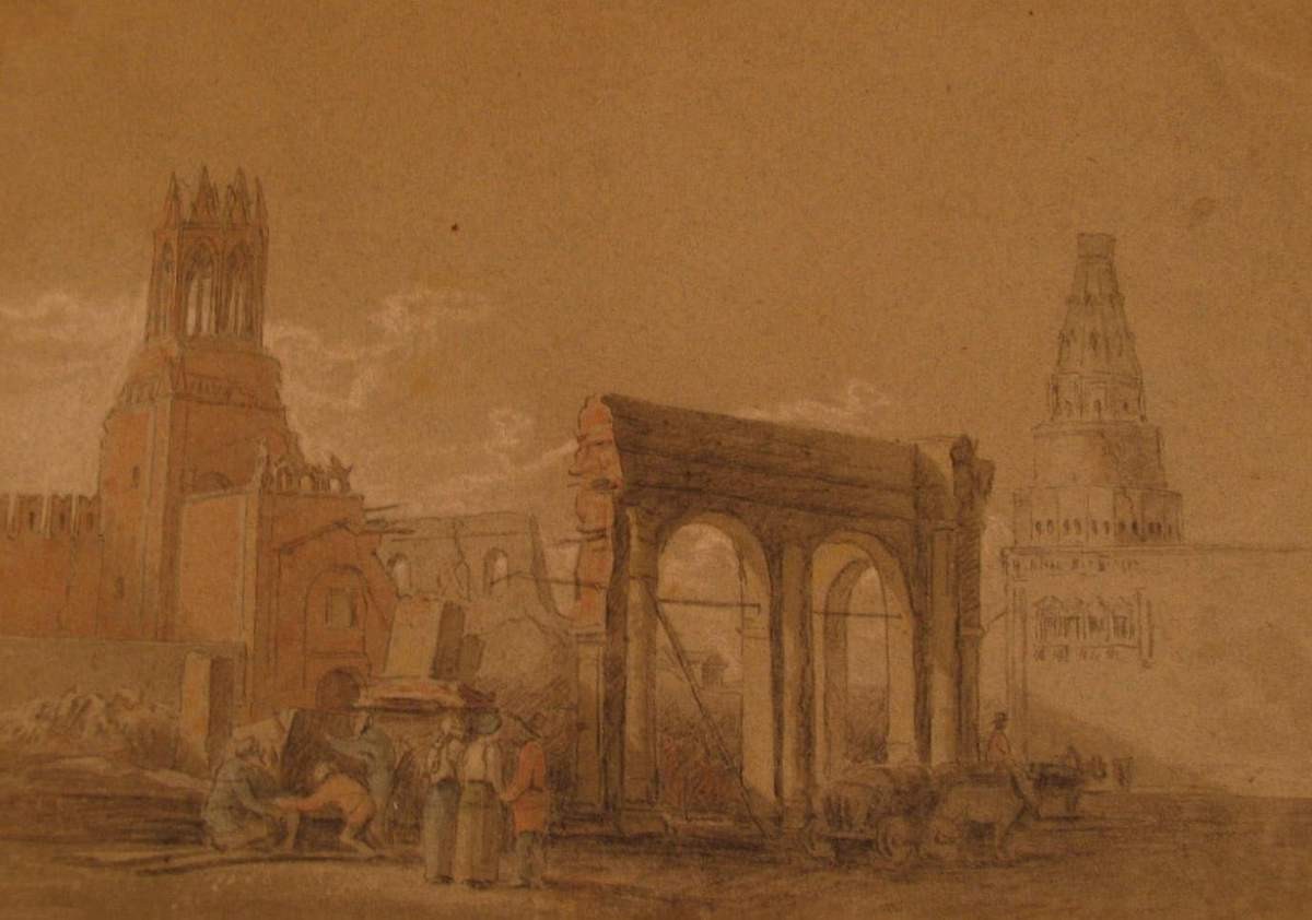 В Китай-городе. Москва, Dzheyms Dzhon Tomas, 1814
