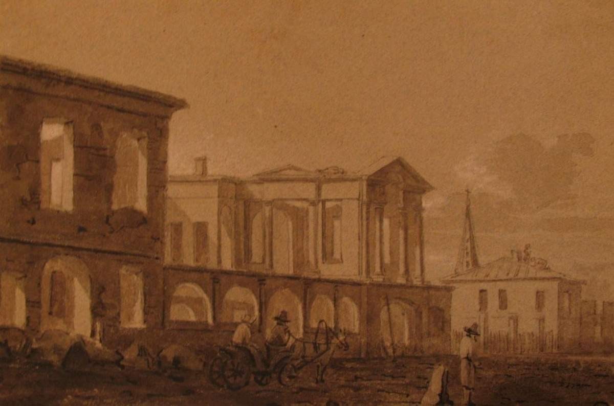 Руины дома Аничковой в Москве, Dzheyms Dzhon Tomas, 1814