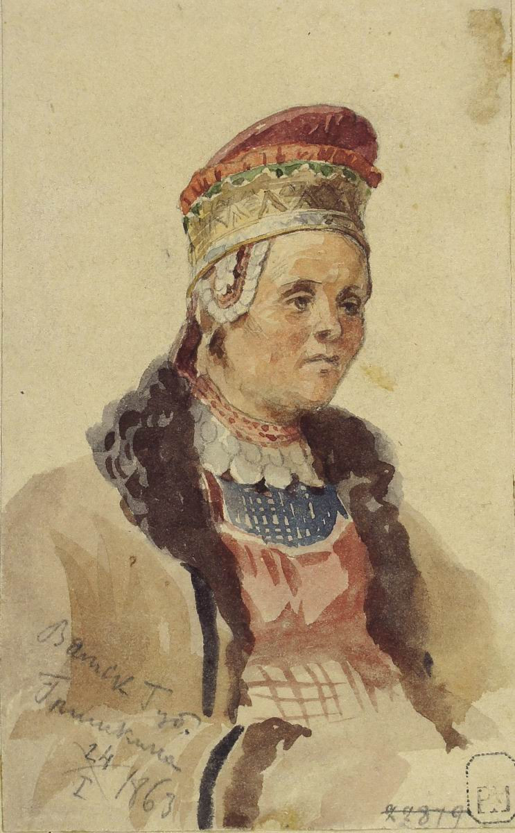 Староверка Казанской губернии, Carl Huns, 1863