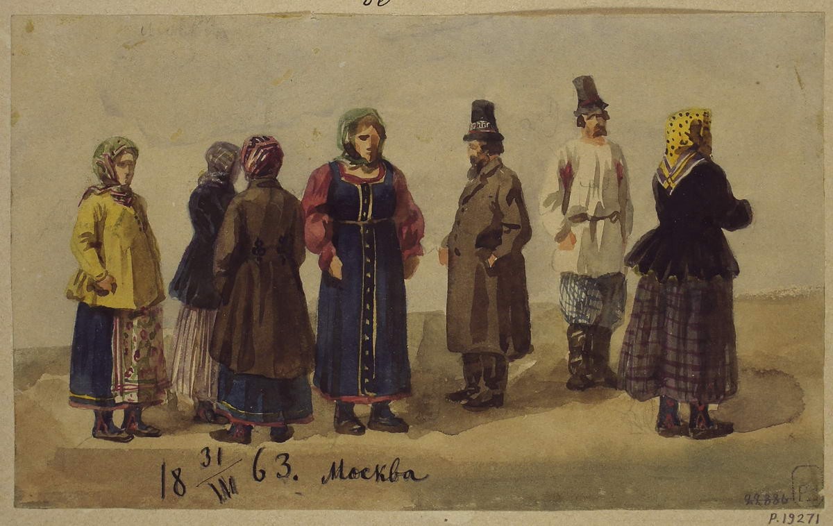 Крестьяне Московской губернии, Carl Huns, 1863