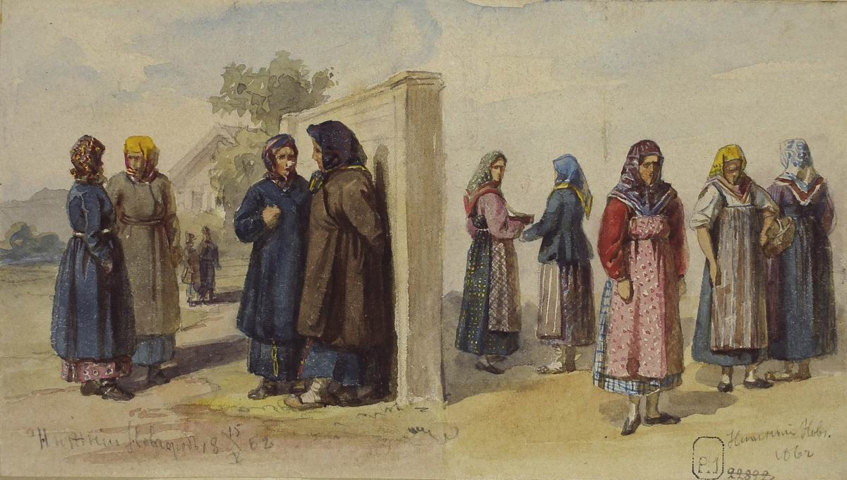 Крестьяне Нижегородской губерний, Carl Huns, 1862
