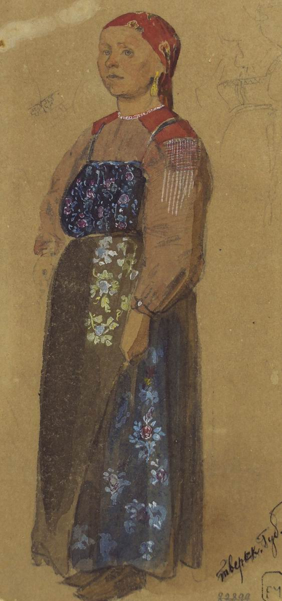 Крестьянка Тверской губерний, Carl Huns, 1862 (?)