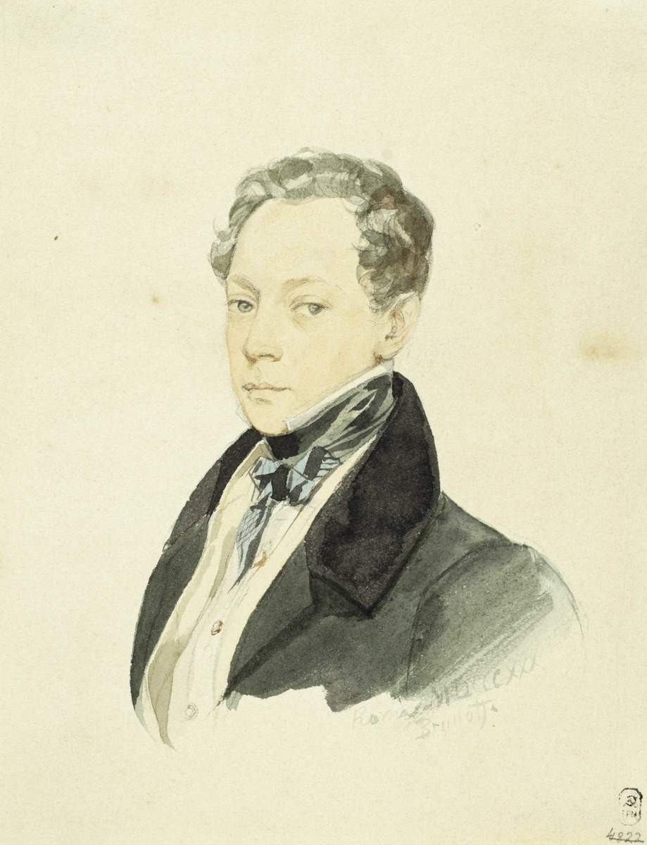 Портрет П. В. Басина, Karl Bryullov, 1830