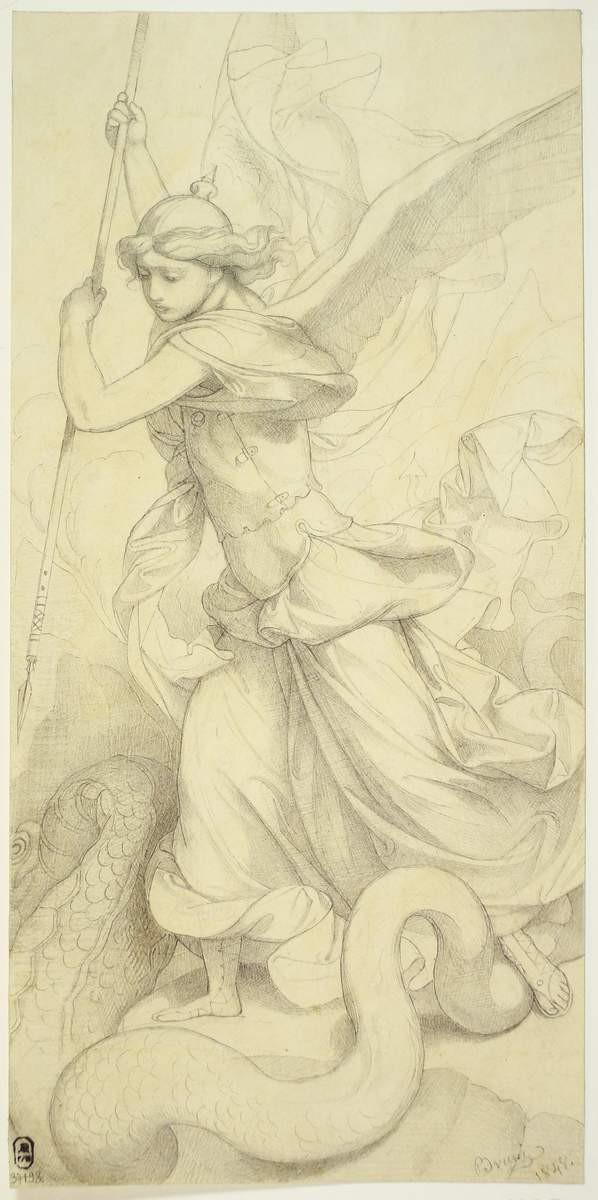 Архангел Михаил, поражающий дракона, Fedor Antonovich Bruni, 1848