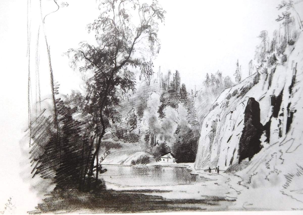 Пейзаж со скалами, Fyodor Vasilyev, 1867