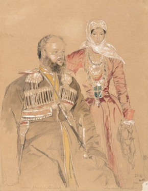 Василий Иванович Арнаутов и его дочь Акулина Васильевна из станицы Червленой