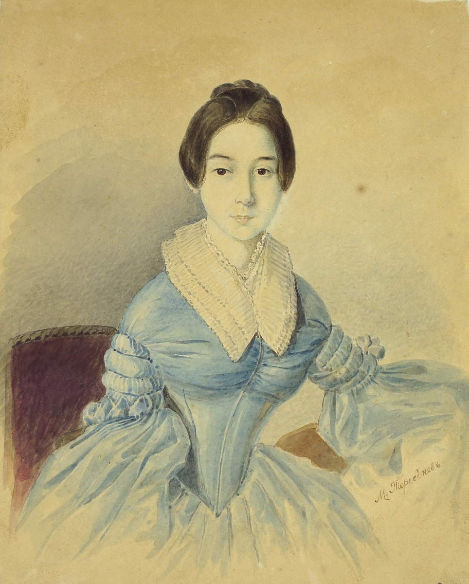 Портрет П.Е. Анненковой, урожденной Гебль, Mikhail Ivanovich Terebenyov, mid-1820s (?)
