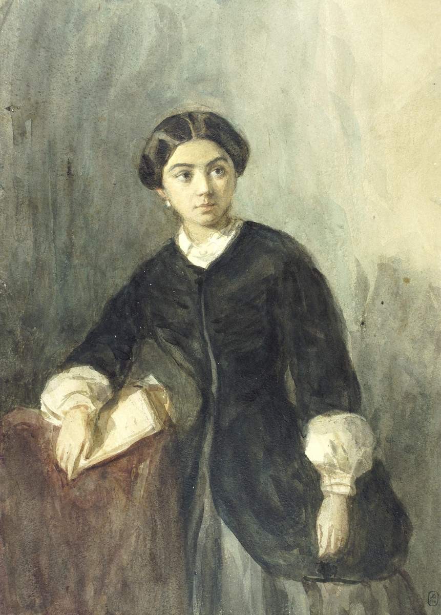 Портрет княгини Софии Андреевны Гагариной (урожденной Дашковой), жены художника, Grigory Gagarin, late 1840s