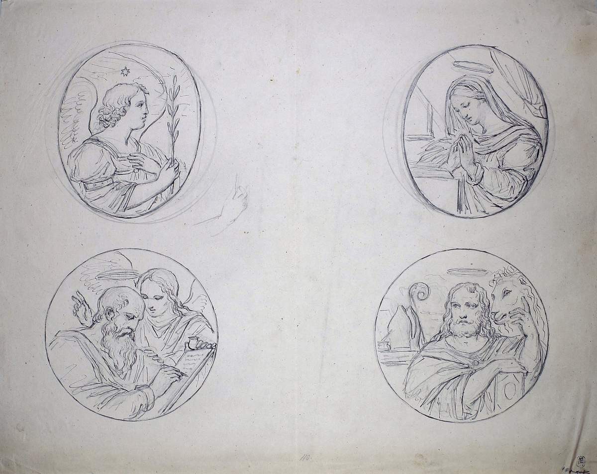 Благовещение; апостолы Матфей и Марк, Aleksey Yegorov, 1830s (?)